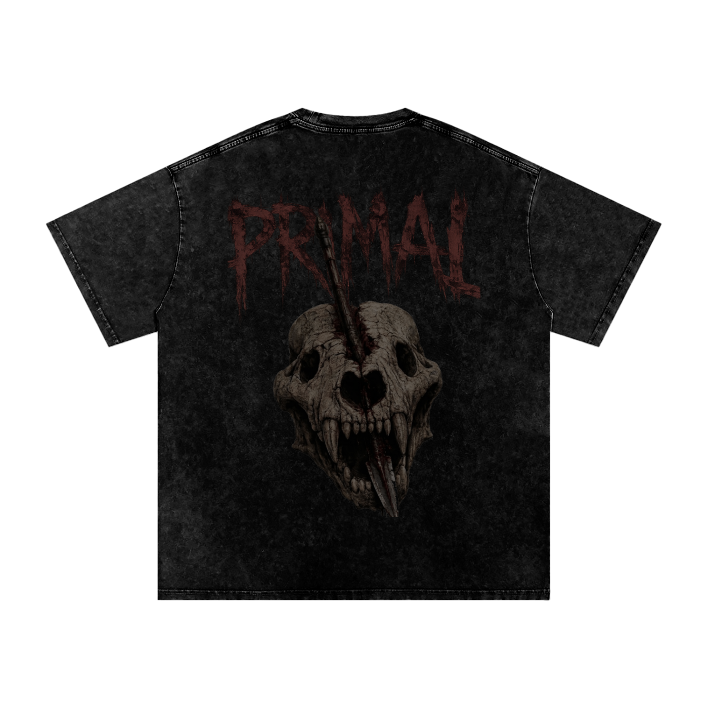 Primal Snow Washed Oversized Cotton T-Shirt