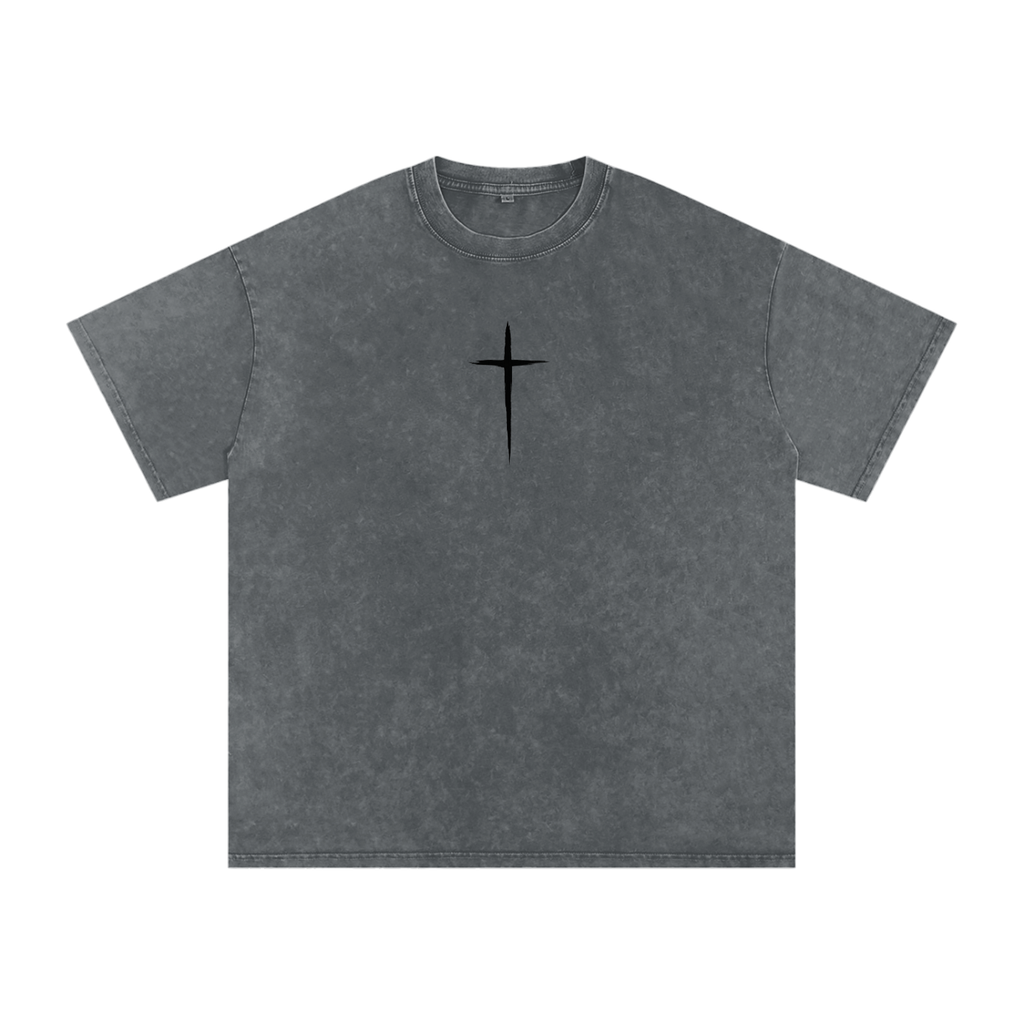 Warrior Snow Washed Oversized Cotton T-Shirt