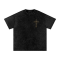Who is Like God Snow Washed Oversized Cotton T-Shirt